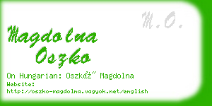 magdolna oszko business card