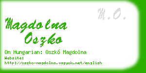 magdolna oszko business card